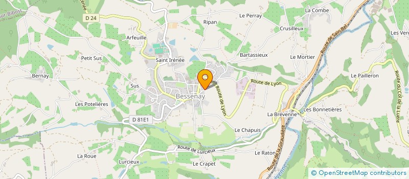 localisation de l'entreprise MONSIEUR ROMAIN POYET  BESSENAY