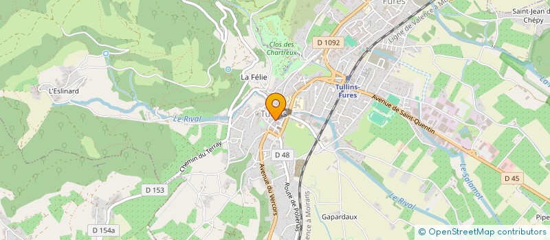 localisation de l'entreprise MONSIEUR ROMAIN RACLOT  TULLINS