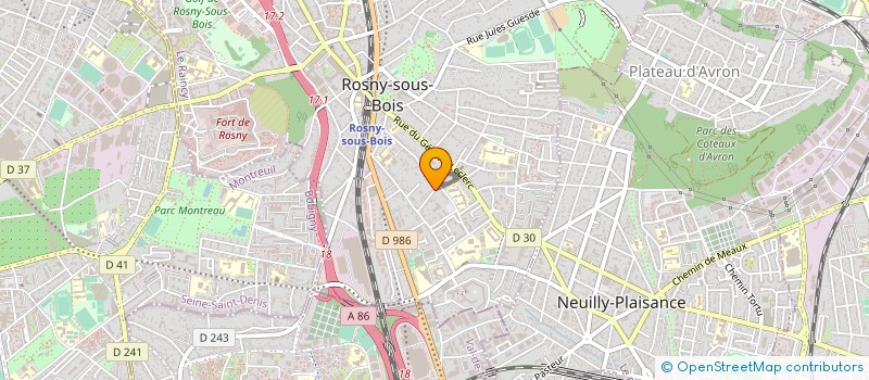 localisation de l'entreprise MONSIEUR ROMAIN REGNIER à ROSNY-SOUS-BOIS