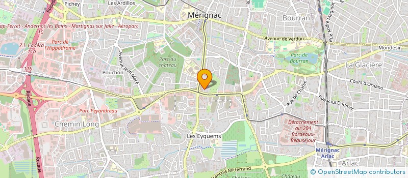 localisation de l'entreprise MONSIEUR ROMAIN ROUGIER  MERIGNAC