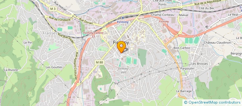 localisation de l'entreprise MONSIEUR ROMAIN ROUVEYROL  FIRMINY