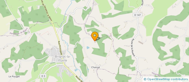 localisation de l'entreprise MONSIEUR ROMAIN SAGE  BRIGNAC-LA-PLAINE