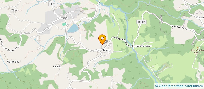 localisation de l'entreprise MONSIEUR ROMAIN SANZ à SUSSAC