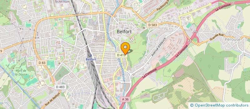 localisation de l'entreprise MONSIEUR ROMAIN SCHERRER à BELFORT