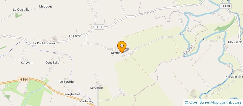 localisation de l'entreprise MONSIEUR ROMAIN SILVEM à GUERLEDAN