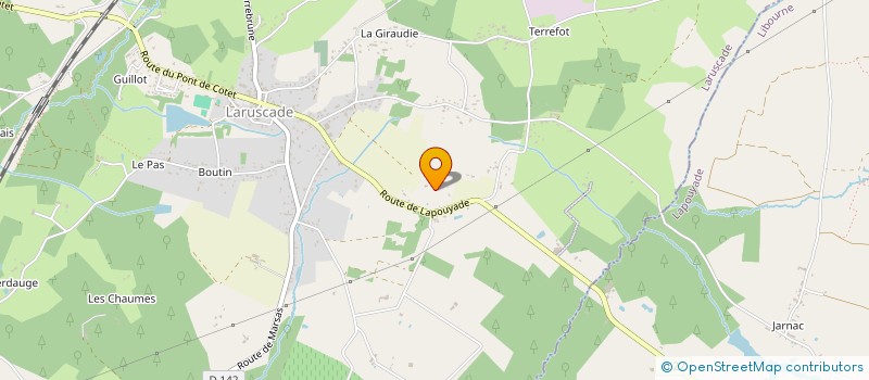 localisation de l'entreprise MONSIEUR ROMAIN SOUC  LARUSCADE