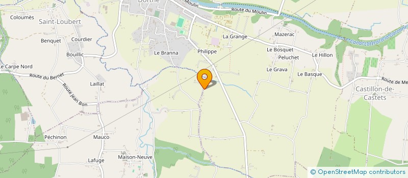 localisation de l'entreprise MONSIEUR ROMAIN TAUZIN  CASTETS ET CASTILLON