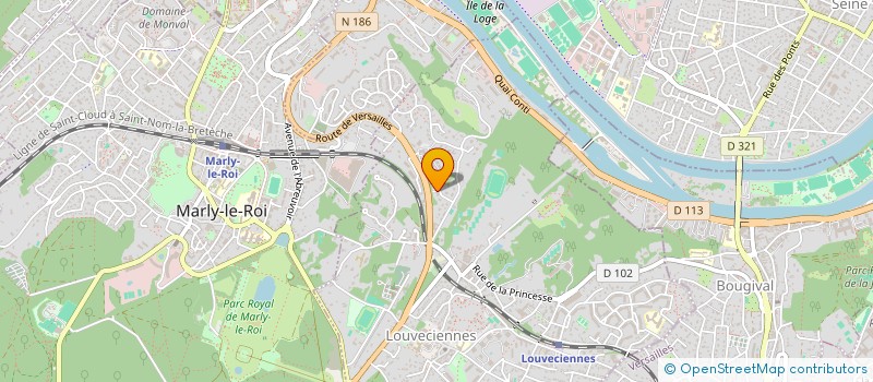 localisation de l'entreprise MONSIEUR ROMAIN TEIXEIRA  LOUVECIENNES