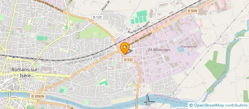 localisation de l'entreprise MONSIEUR ROMAIN TEUFERT  ROMANS-SUR-ISERE