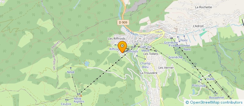 localisation de l'entreprise MONSIEUR ROMAIN THEVENET à LA CLUSAZ