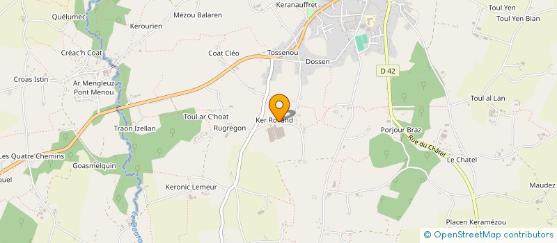 localisation de l'entreprise MONSIEUR ROMAIN THOMAS  PLESTIN-LES-GREVES