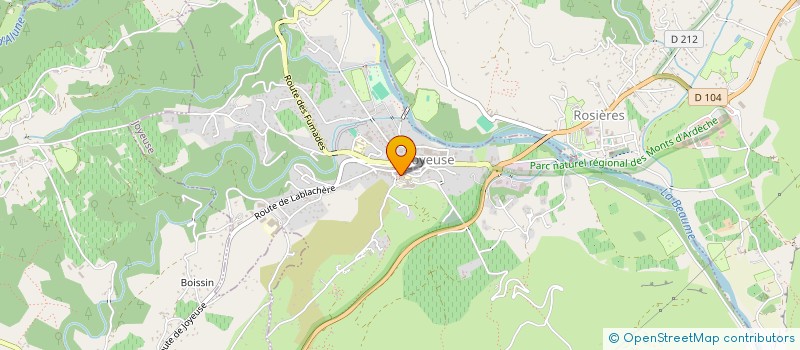 localisation de l'entreprise MONSIEUR ROMAIN TOURNEUR  JOYEUSE