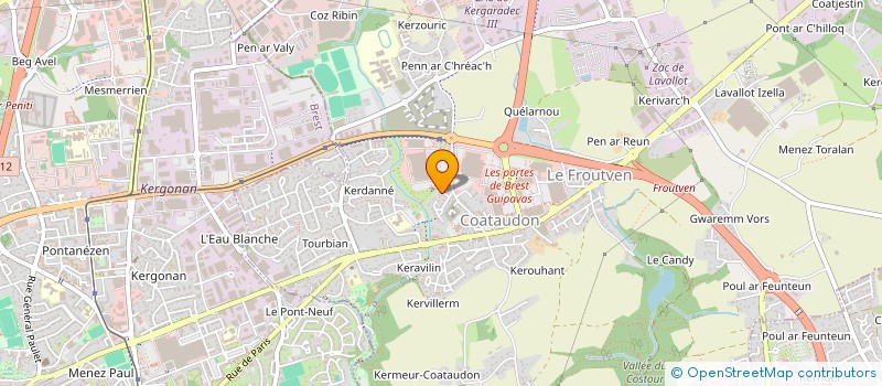 localisation de l'entreprise MONSIEUR ROMAIN TREVIEN  GUIPAVAS