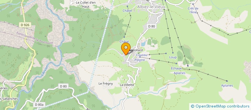 localisation de l'entreprise MONSIEUR ROMAIN TRUCHET  FONTCOUVERTE-LA-TOUSSUIRE