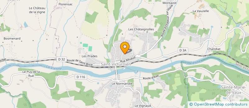 localisation de l'entreprise MONSIEUR ROMAIN VALADE à SAINT-VICTURNIEN