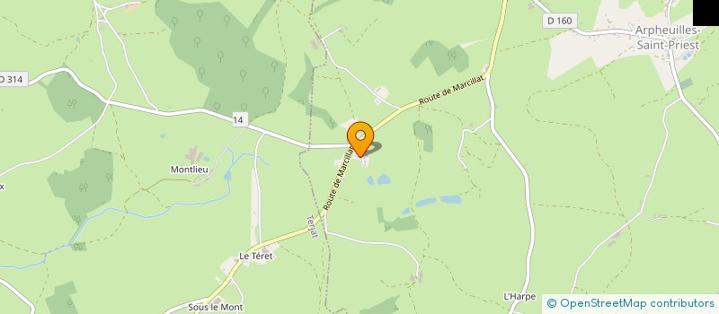 localisation de l'entreprise MONSIEUR ROMAIN VALLET  SAINT-MARCEL-EN-MARCILLAT