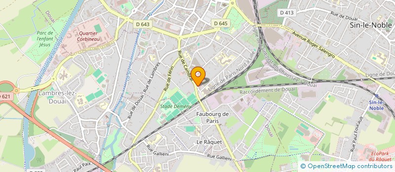 localisation de l'entreprise MONSIEUR ROMAIN VASSEUR  DOUAI