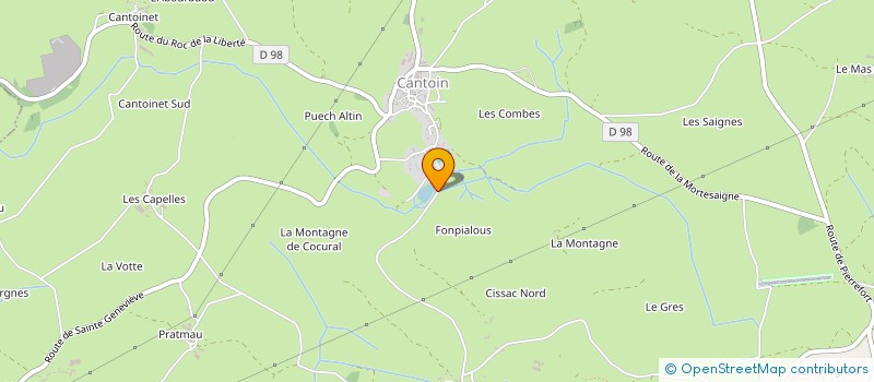 localisation de l'entreprise MONSIEUR ROMAIN VENZAT  CANTOIN