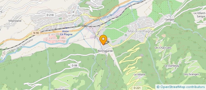 localisation de l'entreprise MONSIEUR ROMAIN VIVET-GROS  AIME-LA-PLAGNE