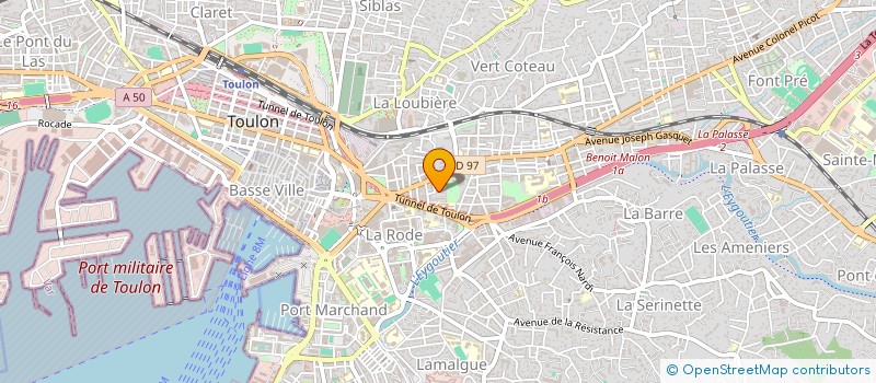 localisation de l'entreprise MONSIEUR ROMAIN VIZZINI  TOULON