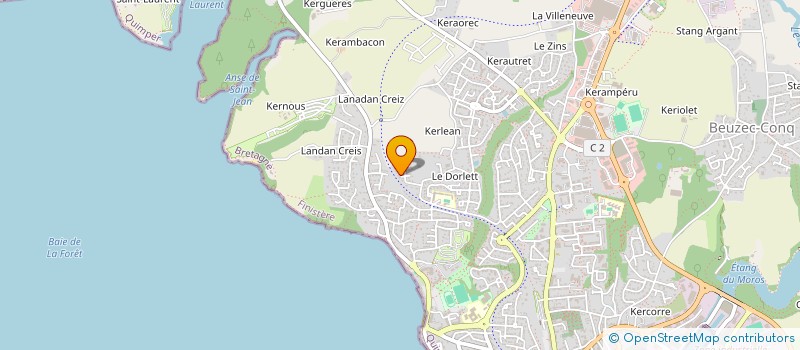 localisation de l'entreprise MONSIEUR ROMAIN WALLET  CONCARNEAU