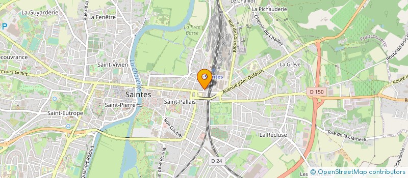 localisation de l'entreprise MONSIEUR ROMARIC CHARTIER  SAINTES