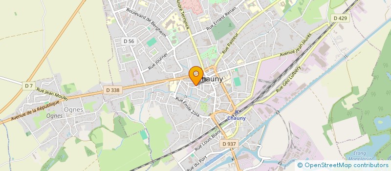 localisation de l'entreprise MONSIEUR ROMARIC CHEVALIER à CHAUNY