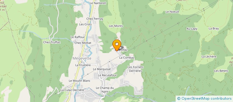 localisation de l'entreprise MONSIEUR ROMARIC LAFARGE  MEGEVETTE