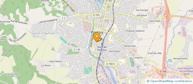 localisation de l'entreprise MONSIEUR ROMARIC MAILLET  PONTIVY