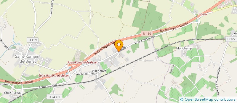 localisation de l'entreprise MONSIEUR ROMARIC MARCHESSEAU  SAINT-ROMAIN-DE-BENET