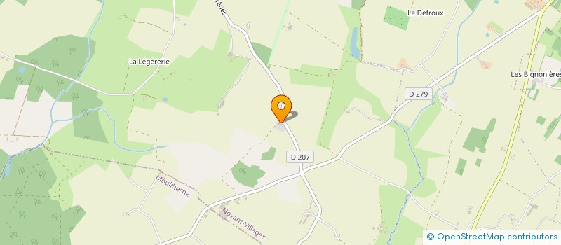 localisation de l'entreprise MONSIEUR ROMARIC PELTIER  NOYANT-VILLAGES