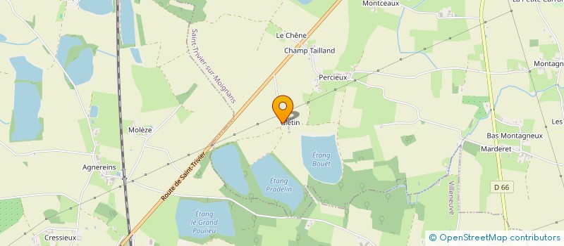 localisation de l'entreprise MONSIEUR ROMARIC SAINT CYR  SAINT-TRIVIER-SUR-MOIGNANS