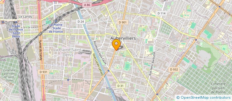 localisation de l'entreprise MONSIEUR ROMEA MAVUNGU BEZA  AUBERVILLIERS