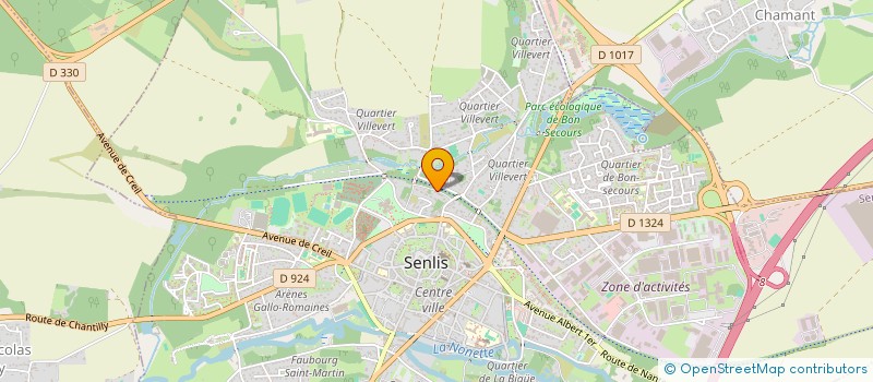 localisation de l'entreprise MONSIEUR ROMEO BORNIER à SENLIS