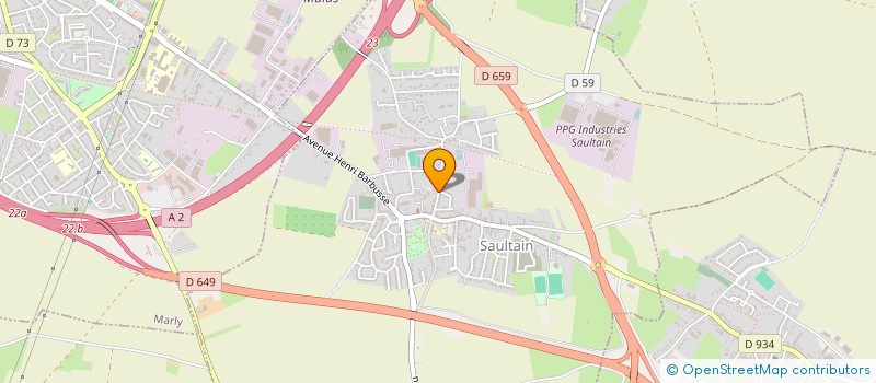 localisation de l'entreprise MONSIEUR ROMUALD BUSIN  SAULTAIN