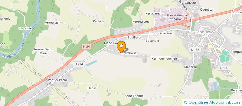 localisation de l'entreprise MONSIEUR ROMUALD CATRIC  LANGUIDIC