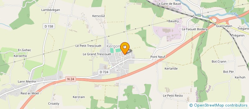 localisation de l'entreprise MONSIEUR ROMUALD GUEGAN à LANGUIDIC