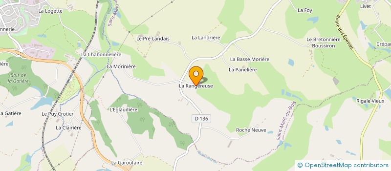 localisation de l'entreprise MONSIEUR ROMUALD LAVAUD à SAINT-MALO-DU-BOIS