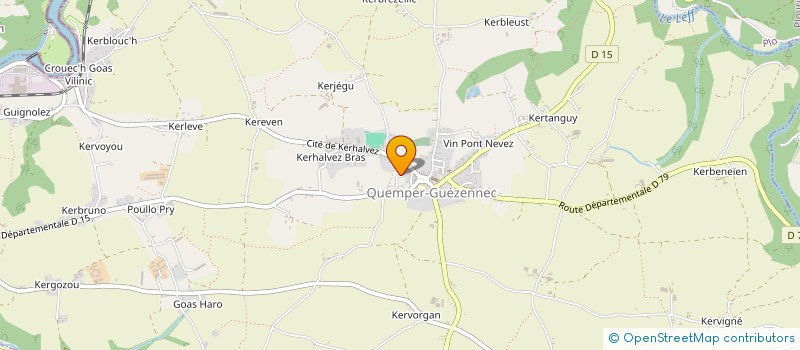 localisation de l'entreprise MONSIEUR ROMUALD LE TOUARIN  QUEMPER-GUEZENNEC