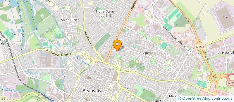 localisation de l'entreprise MONSIEUR ROMUALD LHUILLIER  BEAUVAIS