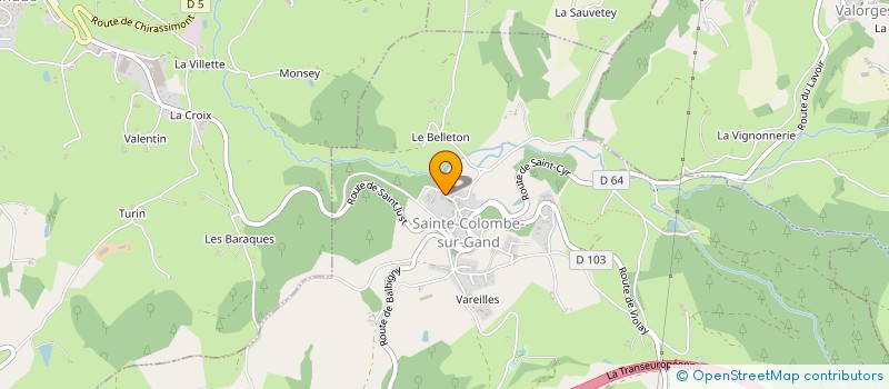 localisation de l'entreprise MONSIEUR ROMUALD MONARD  SAINTE-COLOMBE-SUR-GAND