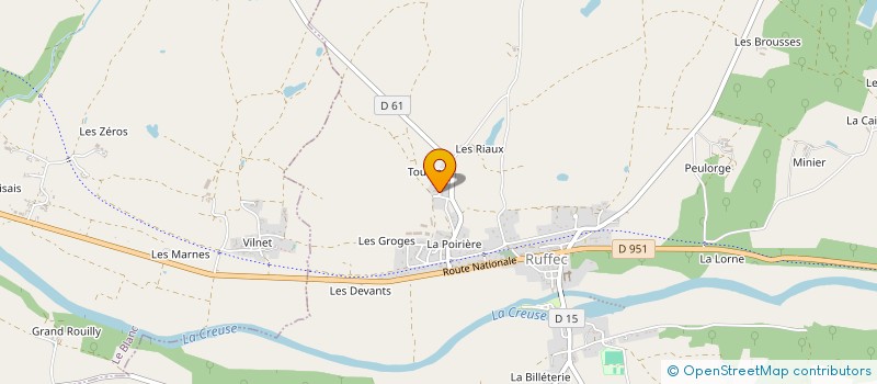 localisation de l'entreprise MONSIEUR ROMUALD PARPIROLLES à RUFFEC