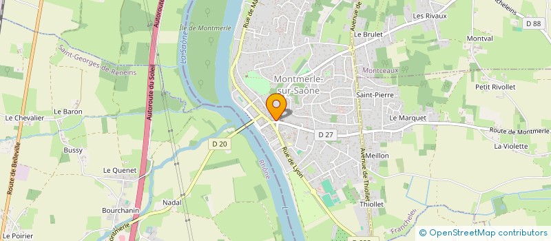 localisation de l'entreprise MONSIEUR ROMUALD PERREVE  MONTMERLE-SUR-SAONE