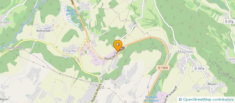 localisation de l'entreprise MONSIEUR ROMUALD PODVIN  MONTAGNIEU