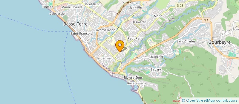 localisation de l'entreprise MONSIEUR ROMUALD RAMASSAMY à BASSE-TERRE