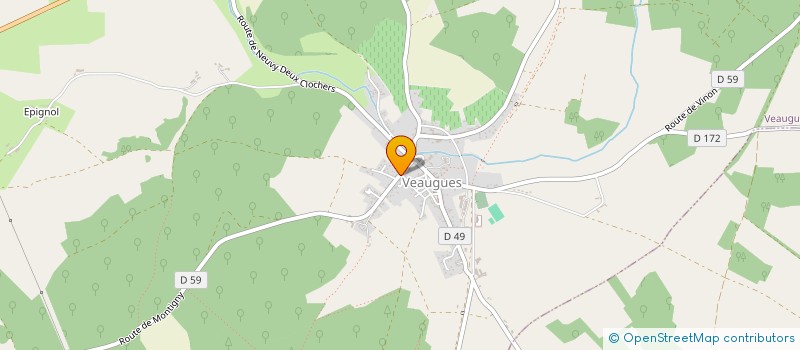 localisation de l'entreprise MONSIEUR ROMUALD RENAUD  VEAUGUES