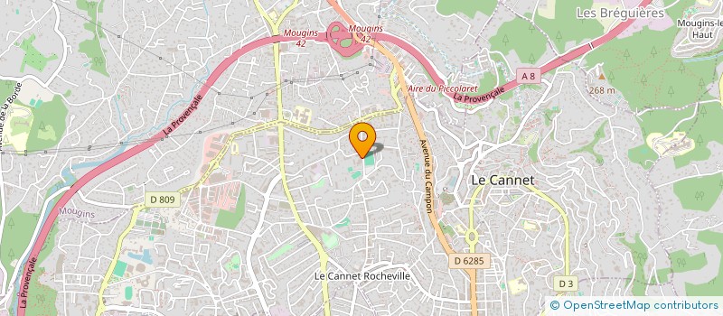 localisation de l'entreprise MONSIEUR ROMUALD RUSSO  LE CANNET