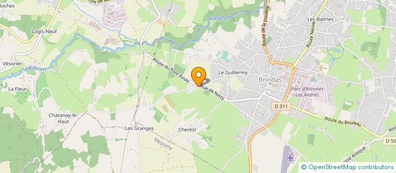 localisation de l'entreprise MONSIEUR ROMUALD VALLIER  BRINDAS