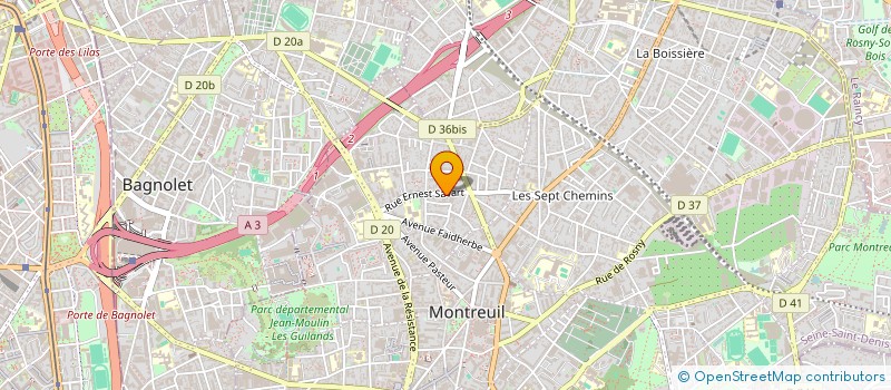 localisation de l'entreprise MONSIEUR ROMUULD WIELLAME à MONTREUIL