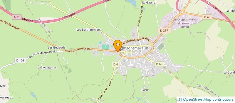 localisation de l'entreprise MONSIEUR ROMWALD BOGUN  MONTMARAULT